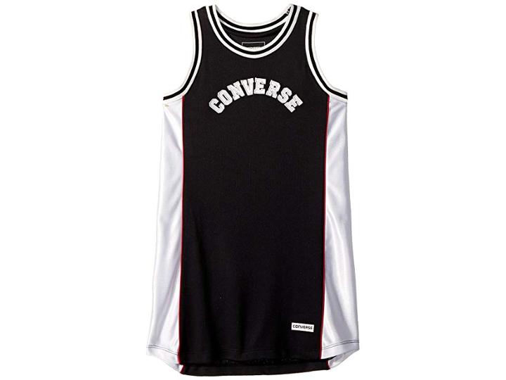 Converse Kids Basketball Jersey Dress (little Kids) (black) Girl's Dress