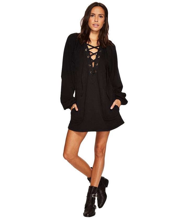 Free People Wellington Tunic (black) Women's Long Sleeve Pullover