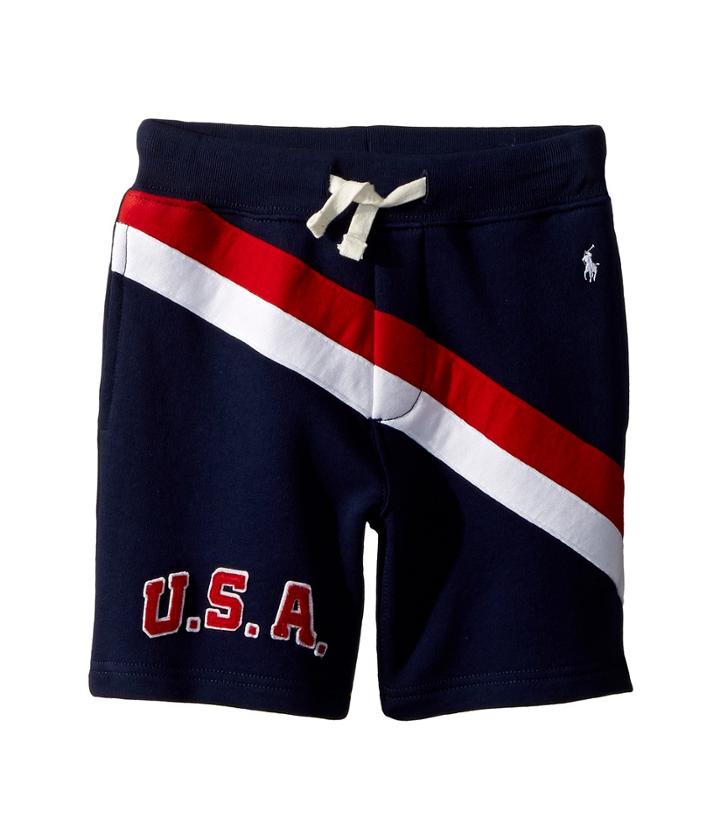 Polo Ralph Lauren Kids Terry Shorts (little Kids) (cruise Navy) Boy's Shorts