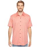 Robert Graham Cullen Short Sleeve Woven Shirt (coral) Men's T Shirt