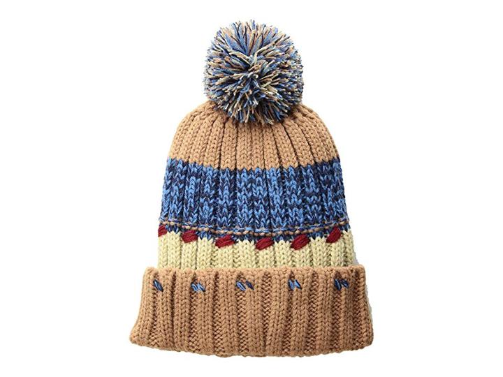 San Diego Hat Company Kids Cuffed Beanie W/ Pom (big Kids) (tan) Beanies