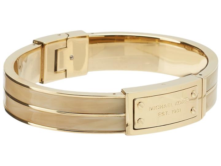 Michael Kors Hinge Bangle (gold/horn) Bracelet