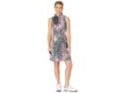 Jamie Sadock Crunchy Leopard Print Sleeveless Dress (sage/luminosity Pink) Women's Dress