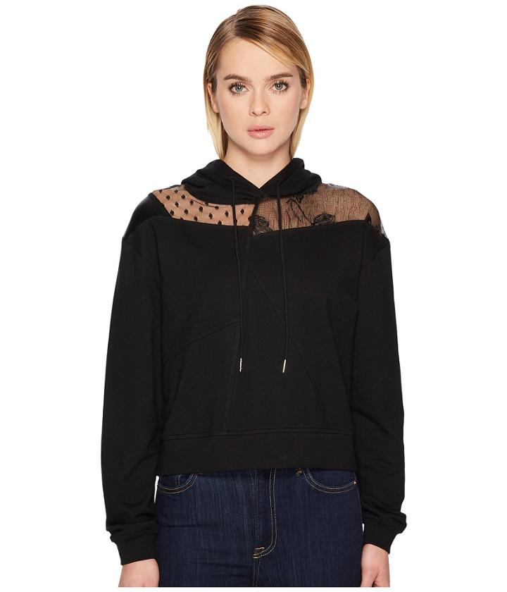 Mcq Cut Up Hoodie (black) Women's Sweatshirt