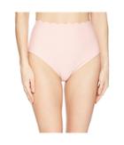 Kate Spade New York Marina Piccola Textured Scallop High-waist Bottom (aloha Pink) Women's Swimwear