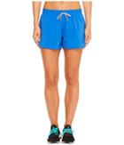 Adidas Woven Slit Shorts (blue/black) Women's Shorts