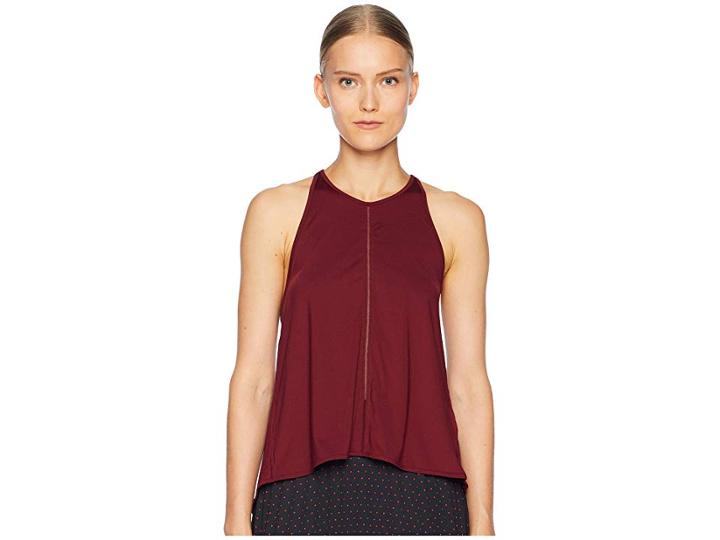 Kate Spade New York Athleisure Micro Mesh Tank Top (deep Garnet) Women's Sleeveless