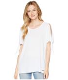 Michael Michael Kors Cold Shoulder Bow Top (white) Women's Clothing