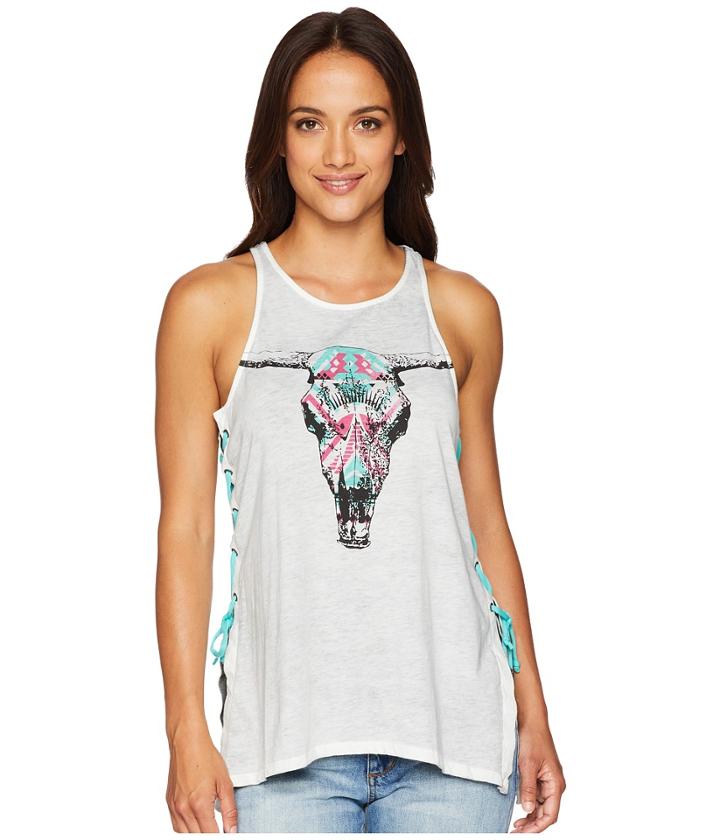 Rock And Roll Cowgirl Tank Top 49-6707 (grey) Women's Sleeveless