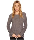 P.j. Salvage Feather Touch Long Sleeve Top (charcoal) Women's Clothing