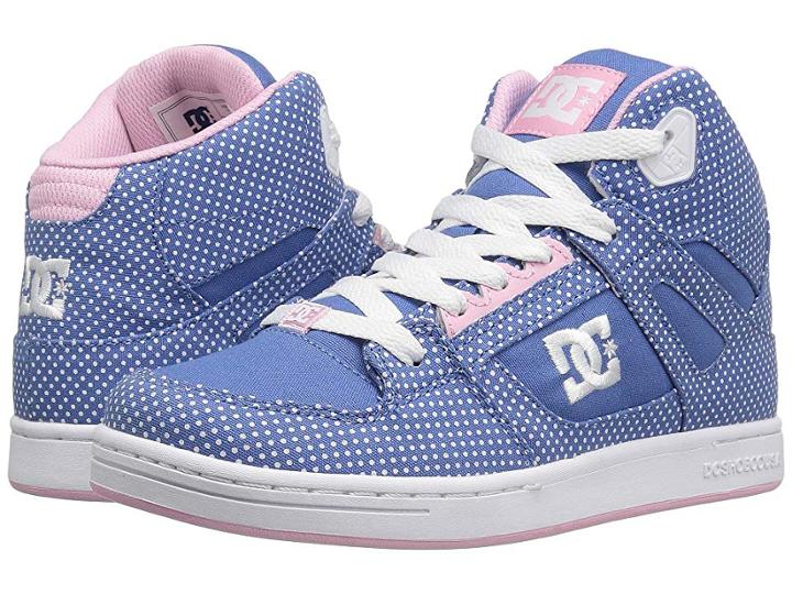 Dc Kids Rebound Tx Se (little Kid/big Kid) (blue/white Print) Girls Shoes