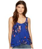 Free People On The Top Cami (blue Combo) Women's Clothing