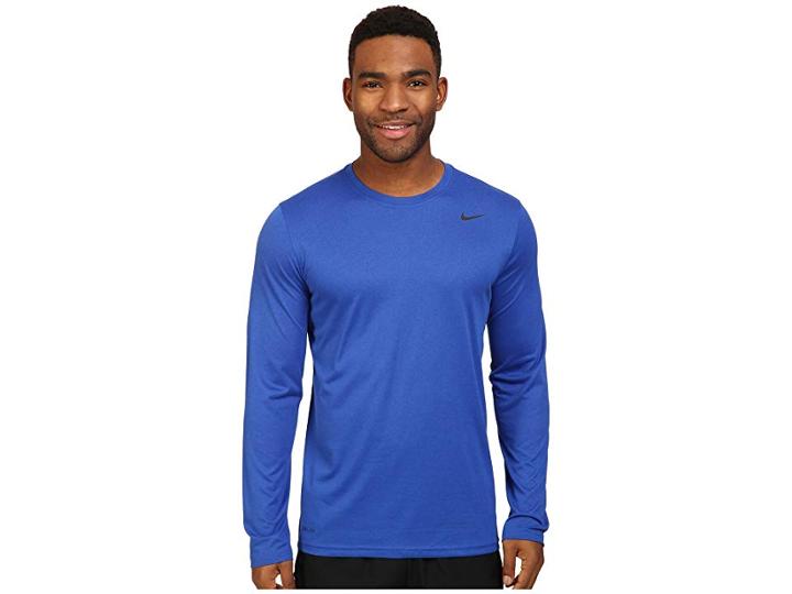 Nike Legend 2.0 Long Sleeve Tee (game Royal/black) Men's T Shirt