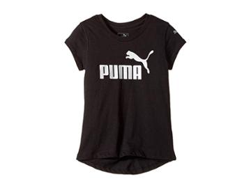 Puma Kids Jersey Screen Print Tee (big Kids) (black) Girl's T Shirt