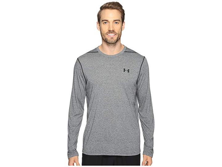 Under Armour Ua Threadborne Long Sleeve (black 1) Men's Clothing