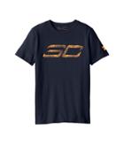 Under Armour Kids Steph Curry 30 Logo Short Sleeve Tee (big Kids) (midnight Navy/magma Orange/magma Orange) Boy's T Shirt