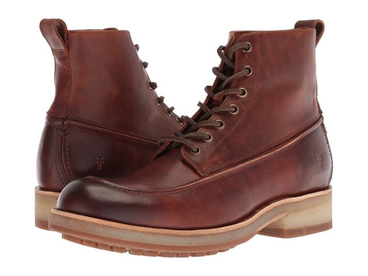 Frye Rainer Workboot (cognac Antique Pull Up) Men's Work Lace-up Boots