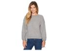 Lanston Drawstring Sleeve Pullover Top (heather) Women's Long Sleeve Pullover