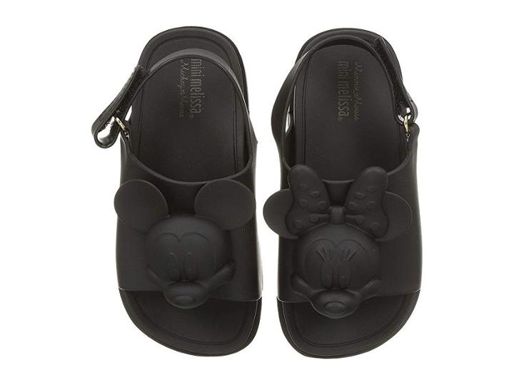 Mini Melissa Mini Beach Slide Sandal + Disney (toddler/little Kid) (black) Girls Shoes