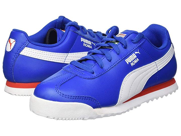Puma Kids Roma Basic Ps (little Kid/big Kid) (olympian Blue/puma White) Kid's Shoes