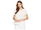 Vince Camuto Ruffled Short Sleeve Smocked Blouse (antique White) Women's Blouse