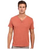 Lucky Brand Salt Point Y-neck Tee (red) Men's T Shirt