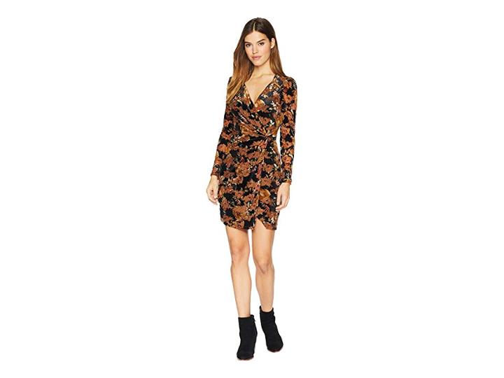 Astr The Label Lanita Dress (black/rust Floral) Women's Dress