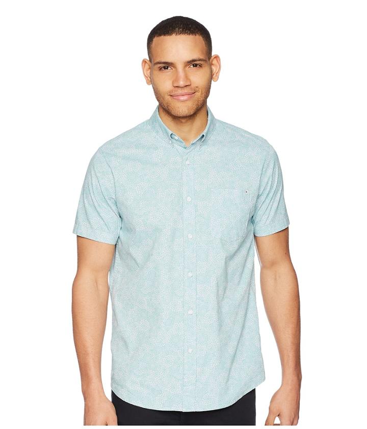 Rip Curl Preset Short Sleeve Shirt (aqua) Men's Short Sleeve Knit