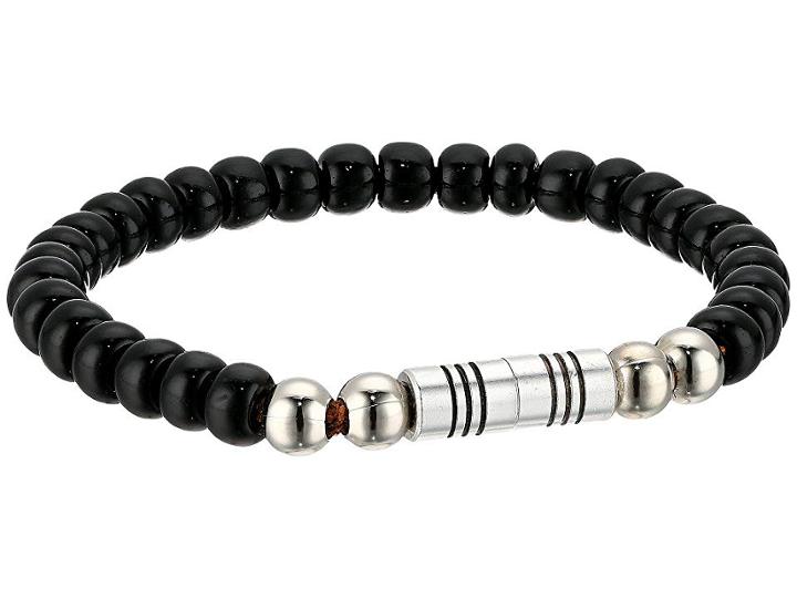 Torino Leather Co. Czech Glass Beaded Bracelet (black) Bracelet