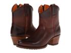 Frye Deborah Lug Short (redwood Antique Pull Up) Cowboy Boots