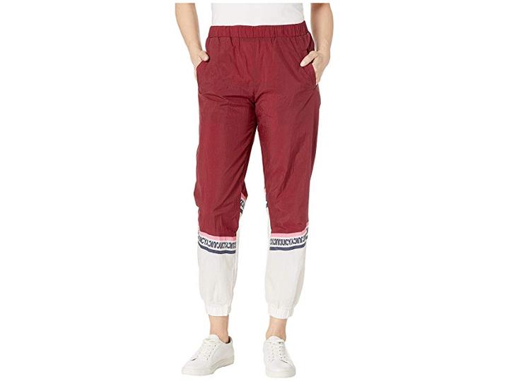 Juicy Couture Nylon Color Block Pants (bleached Bone Clar) Women's Casual Pants