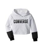 Converse Kids Lurex Fleece Pullover (toddler/little Kids) (lunar Rock Heather) Girl's Sweatshirt