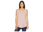 American Rose Kristen Cold Shoulder Top (dusty Pink) Women's Clothing