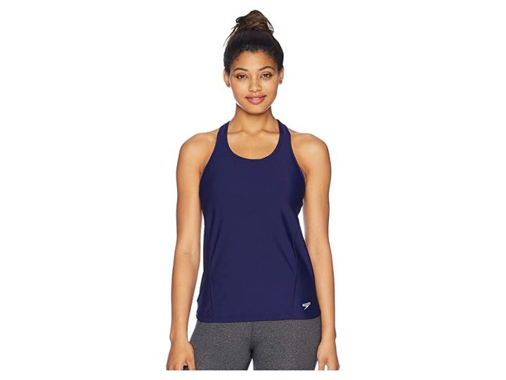 Speedo Texture Power Pulse Tank Top (starry Blue) Women's Swimwear
