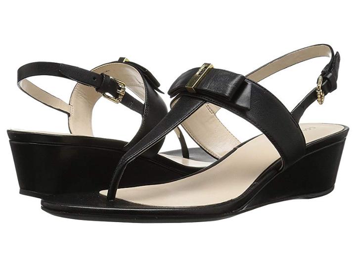 Cole Haan Elsie Hardware Sandal Ii (black Leather) Women's Sandals