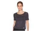 Nike Miler Breathe Short Sleeve Top (black/heather) Women's Short Sleeve Pullover