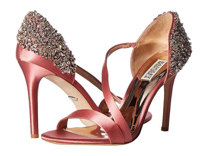 Badgley Mischka Pauline (rose Satin) Women's Sandals