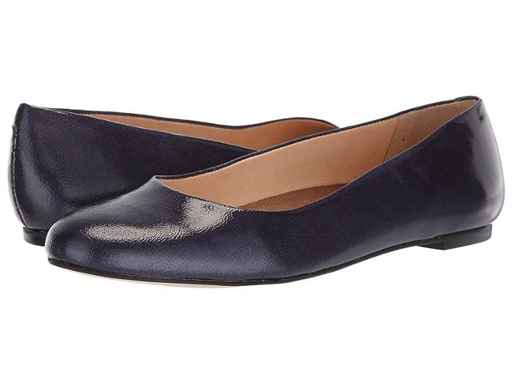 Walking Cradles Bronwyn (navy Tumbled Patent) Women's Flat Shoes