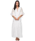 Badgley Mischka Belcanto Lace-up Boho Dress (white) Women's Dress