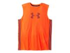 Under Armour Kids Threadborne Tech Tank Top (big Kids) (neon Coral/stealth Gray/stealth Gray) Boy's Sleeveless
