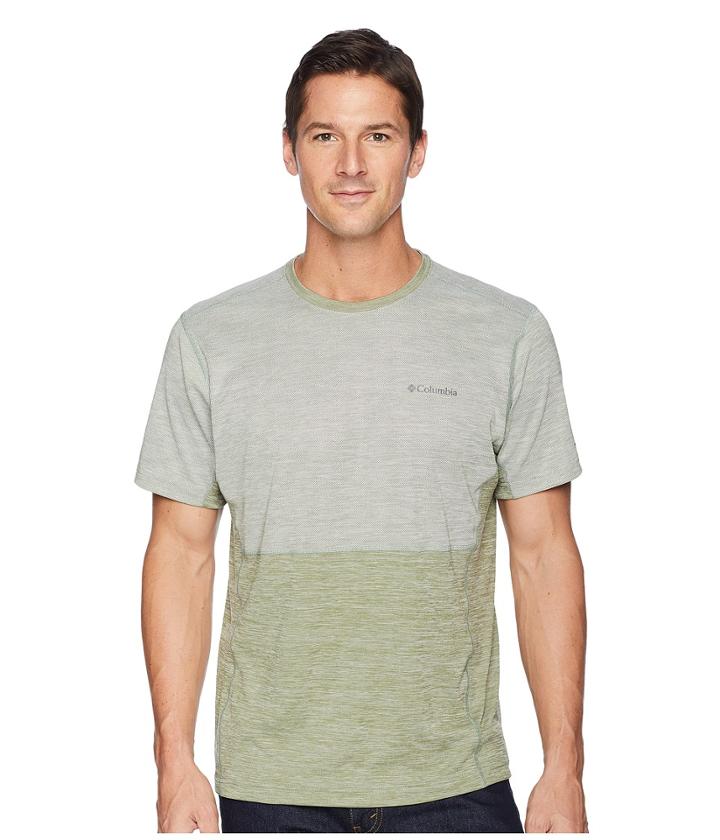 Columbia Solar Chill Short Sleeve Top (mosstone) Men's Short Sleeve Pullover