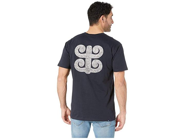 Reyn Spooner Tapa Logo Short Sleeve Graphic Tee (navy) Men's T Shirt