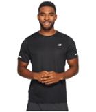 New Balance Nb Ice Short Sleeve Top (black) Men's Short Sleeve Pullover