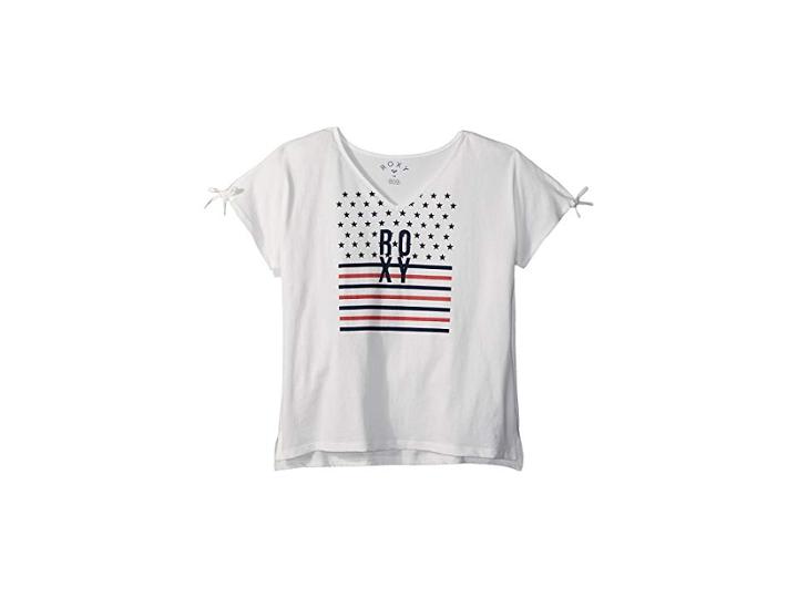 Roxy Kids Simple Touch Tee (big Kids) (marshmallow) Girl's T Shirt