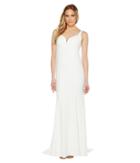 Adrianna Papell Knit Crepe Gown (ivory) Women's Dress