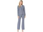 Le Suit Two-button Notch Collar Pants Suit (blue Iris Multi) Women's Suits Sets