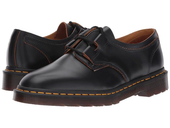Dr. Martens 1461 Ghillie Shoe (black Vintage Smooth) Shoes