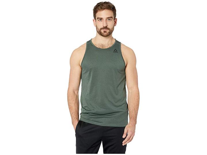 Reebok Melange Sleeveless Tee (chalk Green) Men's T Shirt