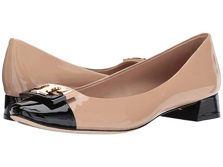 Tory Burch Gigi Color Block Pump (tory Beige/black) Women's Shoes