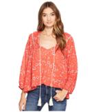 Free People Never A Dull Moment Blouse (red) Women's Clothing
